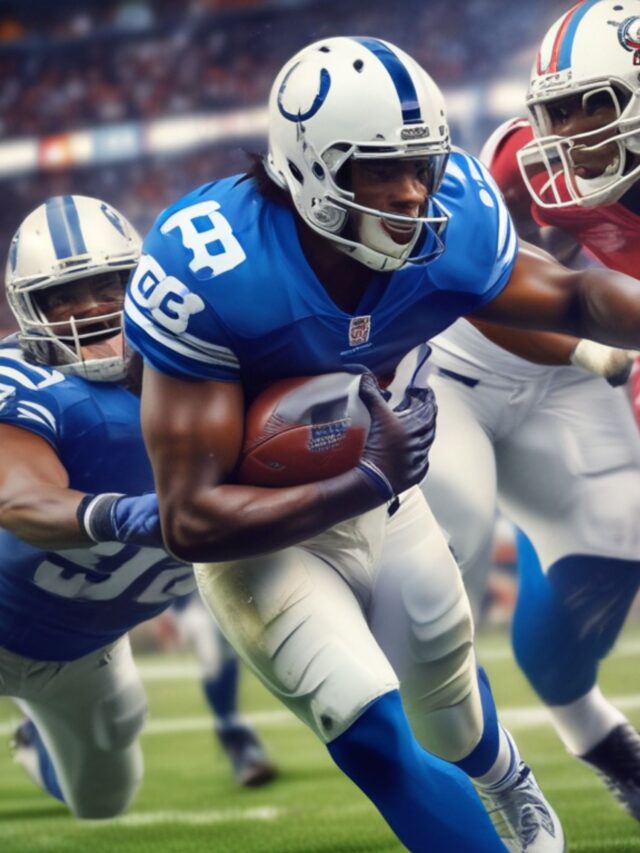 NFL player Dayo Odeyingbo in a Colts uniform